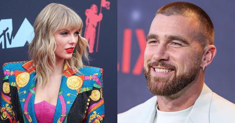 Split image of Taylor Swift and Travis Kelce.
