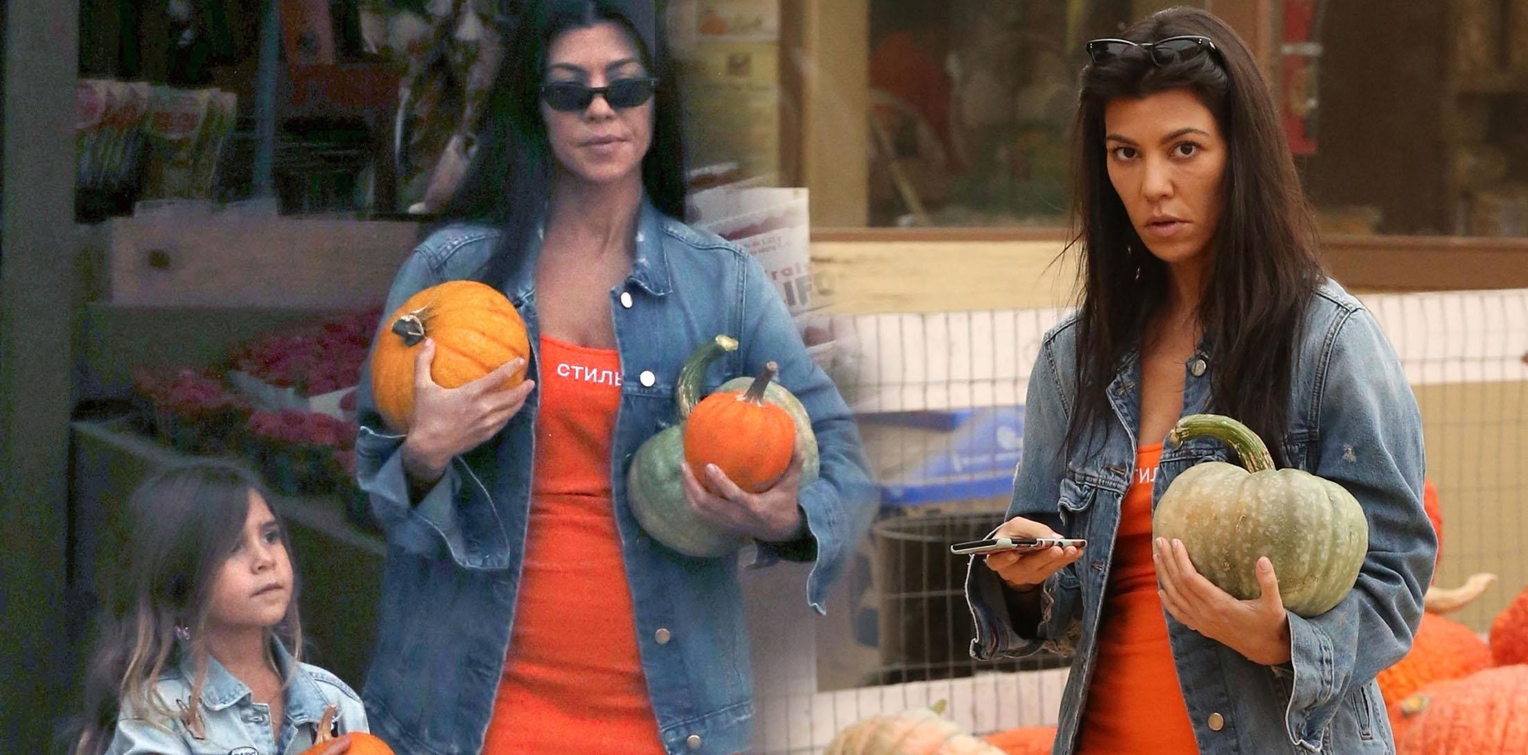 Kourtney Kardashian Wears The Skimpiest Dress At The Pumpkin Patch