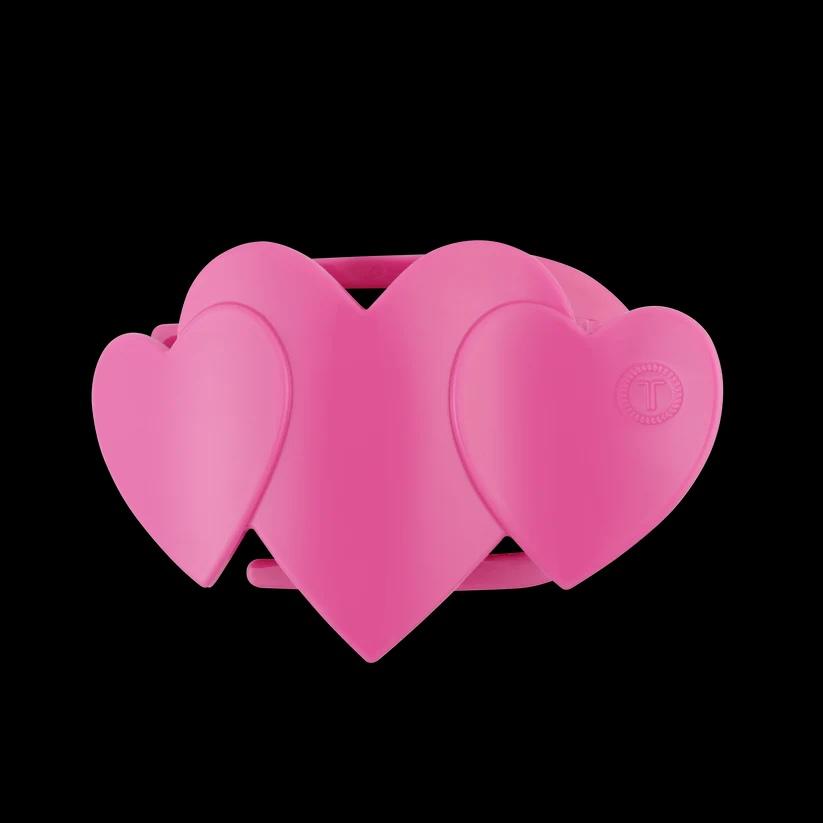 pink heart to heart medium flat hair clip hair clips