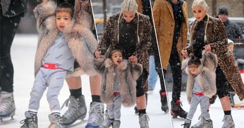 kim kardashian north west ice skating nyc