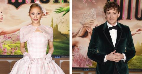 Composite photo of Ariana Grande and Ethan Slater.