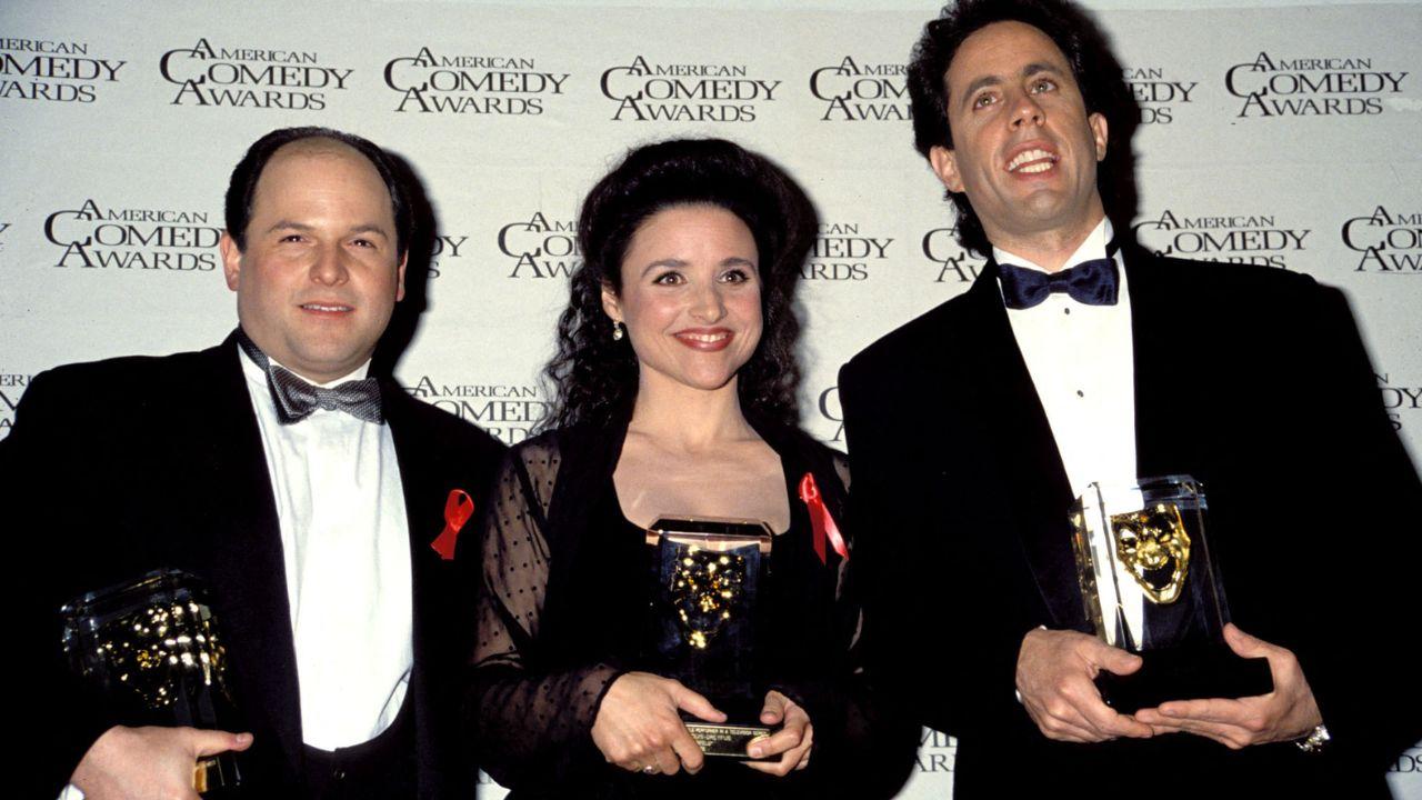 Image of Julia Louis-Dreyfus admitted the cast members used to 'butt head' sometimes on 'Seinfeld.'