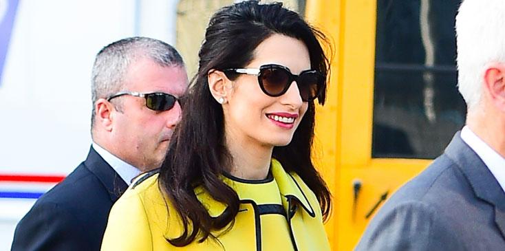 Amal Clooney George Pregnant Fashion Long