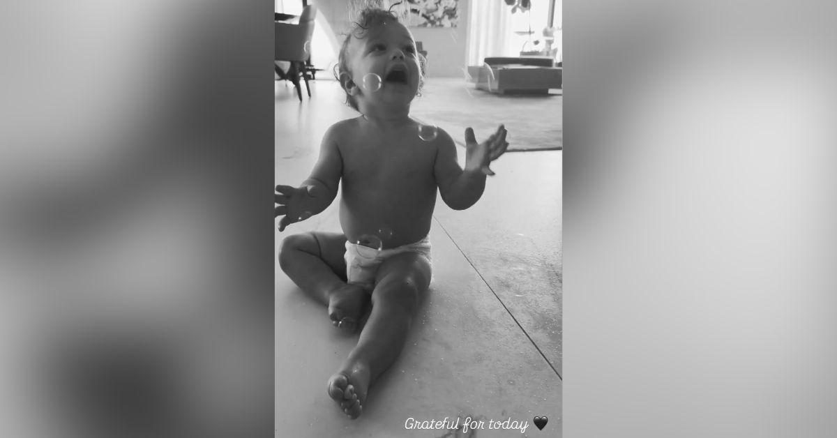 image of The new mom shared adorable family photos featuring her baby and mother, Marla Maples.