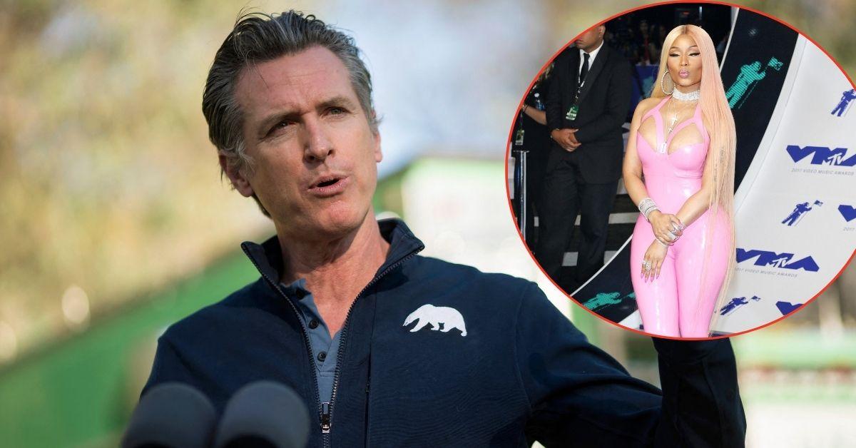image of Nicki Minaj slammed Gavin Newsom online after his recent interview.