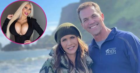 composite photo of kristi and bryon noem and Nicole Raccagno