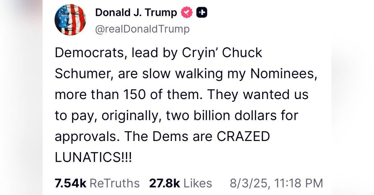 photo of The president called the Democratic Party 'crazed lunatics'