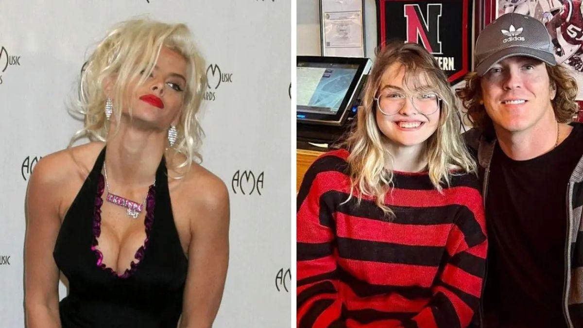 image of Dannielynn Birkhead and Larry, Anna Nicole smith 