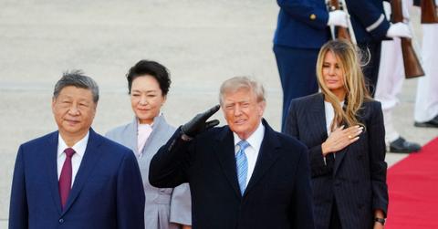 Xi Jinping, Peng Liyuan, Donald Trump and Melania Trump