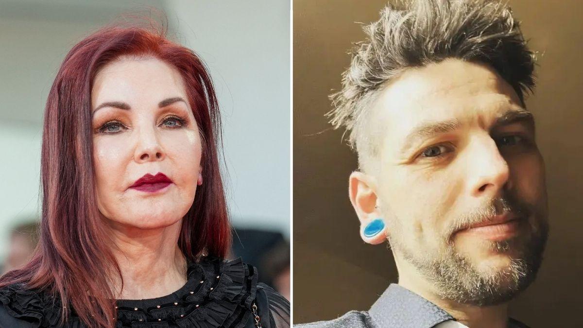 Photo of Priscilla Presley and Marco Garibaldi welcomed Navarone Garibaldi Garcia in March 1987.
