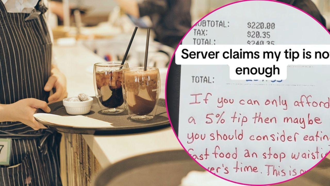 Photo of customer's bill