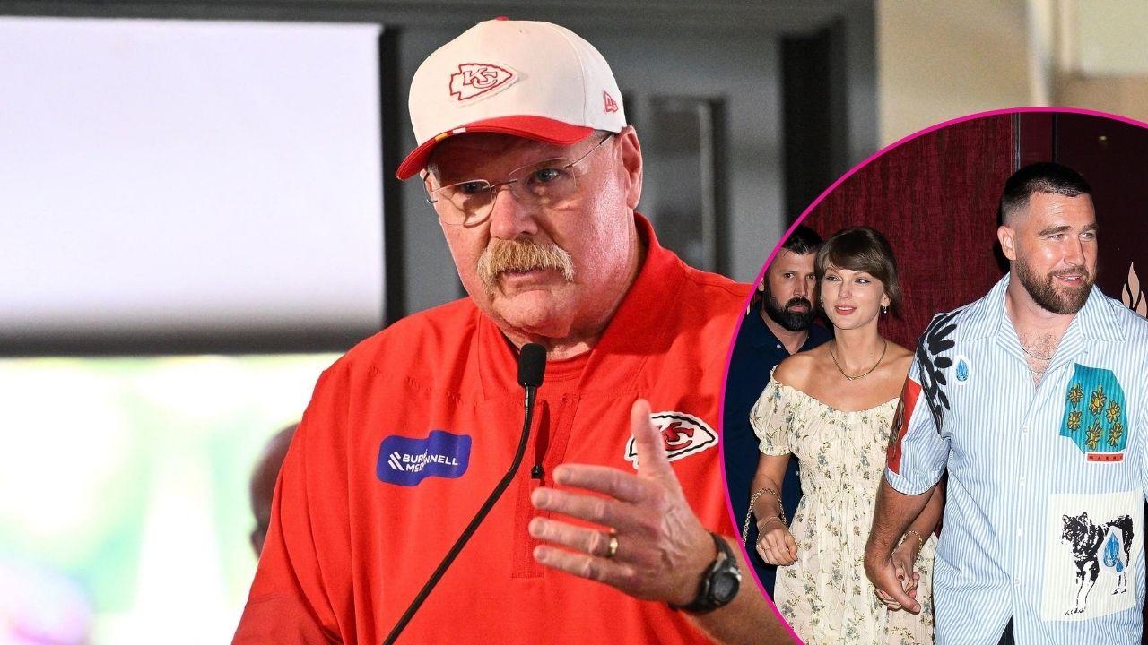 split of Andy Reid: Travis Kelce and Taylor Swift