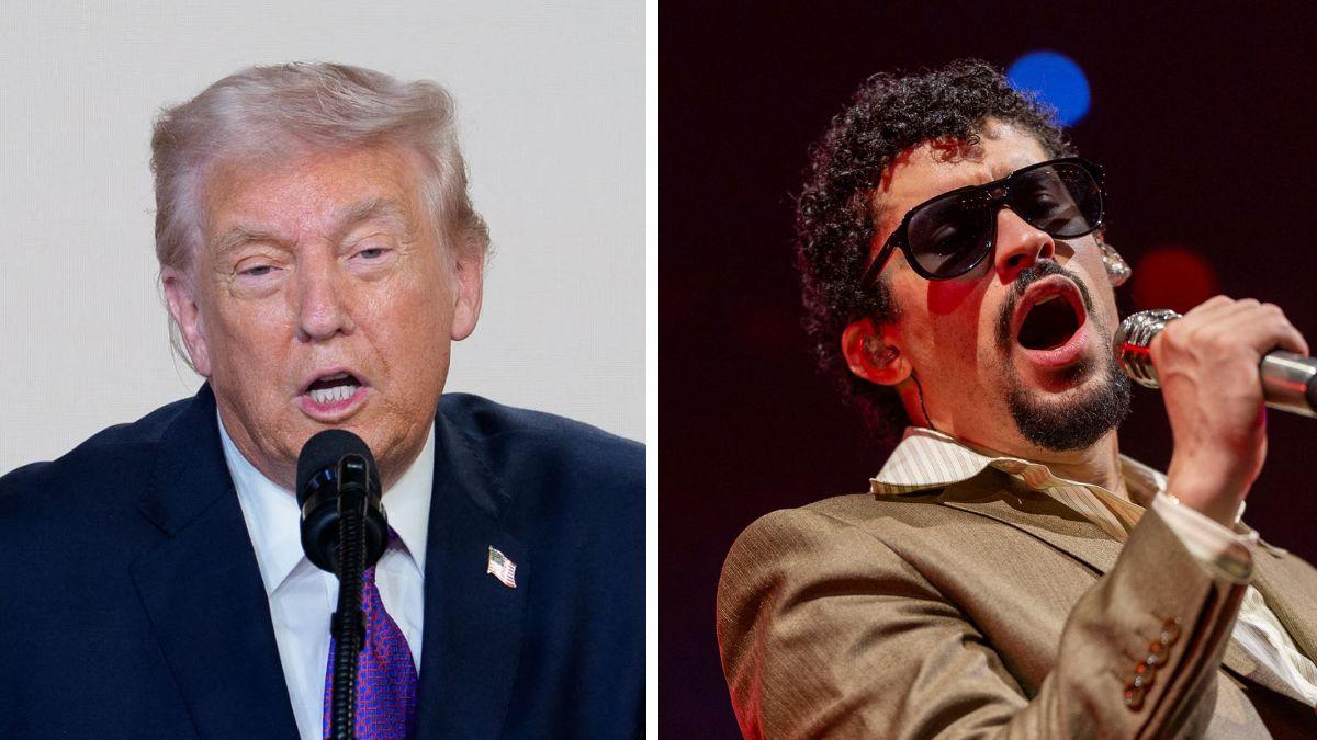 image of Donald Trump criticized Bad Bunny’s halftime performance.