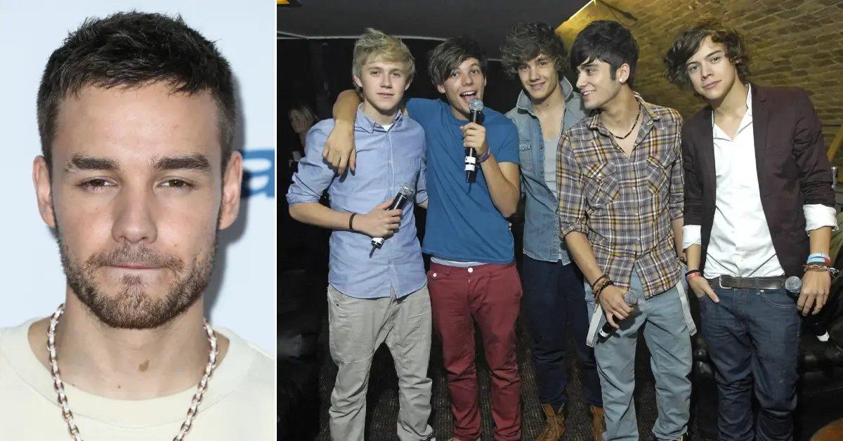 Photo of Liam Payne and a picture of One Direction