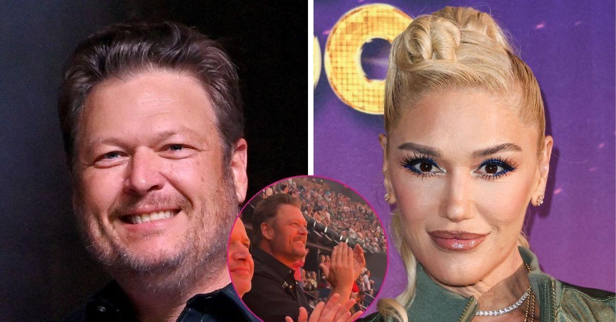 blake shelton supports gwen stefani sphere show photo