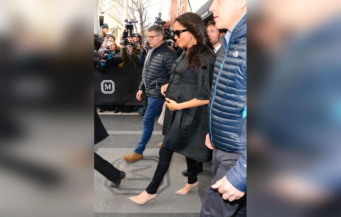 Meghan Markle Walks Outside Of The Mark Hotel