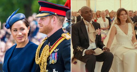 photo of Meghan Markle, Prince Harry and Princess Märtha Louise.