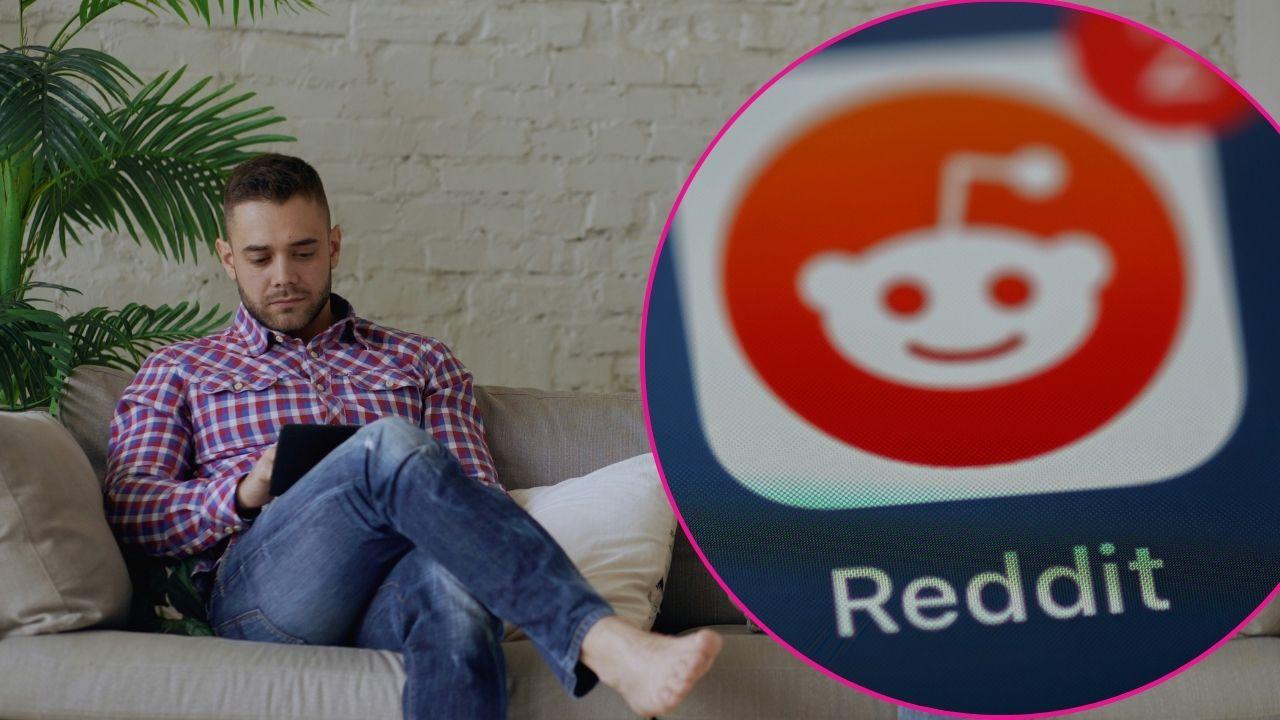 Photo of man and Reddit logo