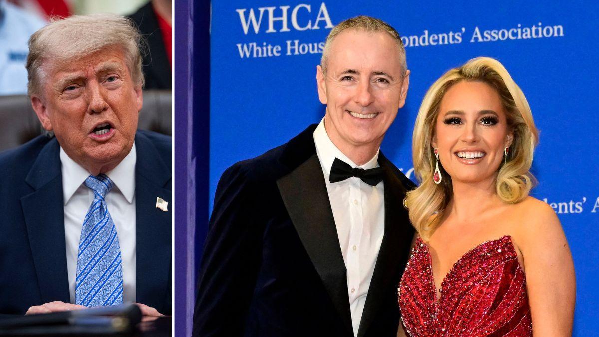 Photo of Donald Trump, Rep. Brian Fitzpatrick and Jacqui Heinrich.