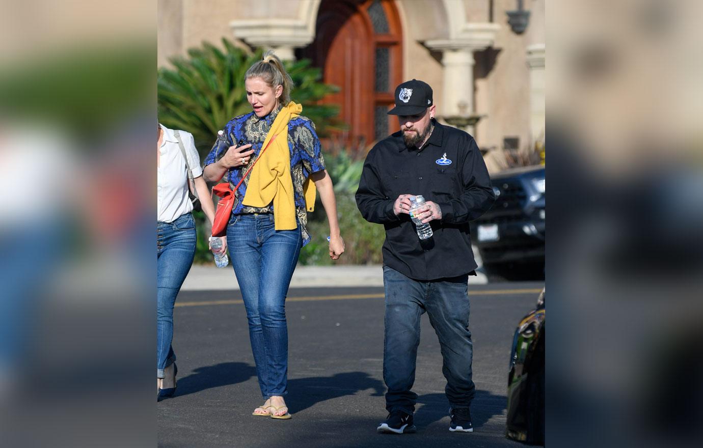 EXCLUSIVE: Cameron Diaz and Benji Madden leave a party thrown in her honor