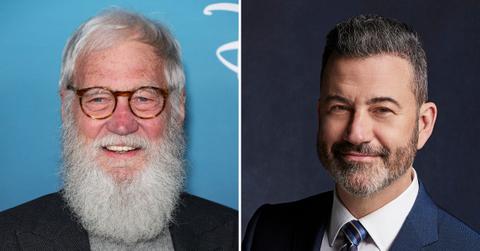 Composite photo of David Letterman and Jimmy Kimmel