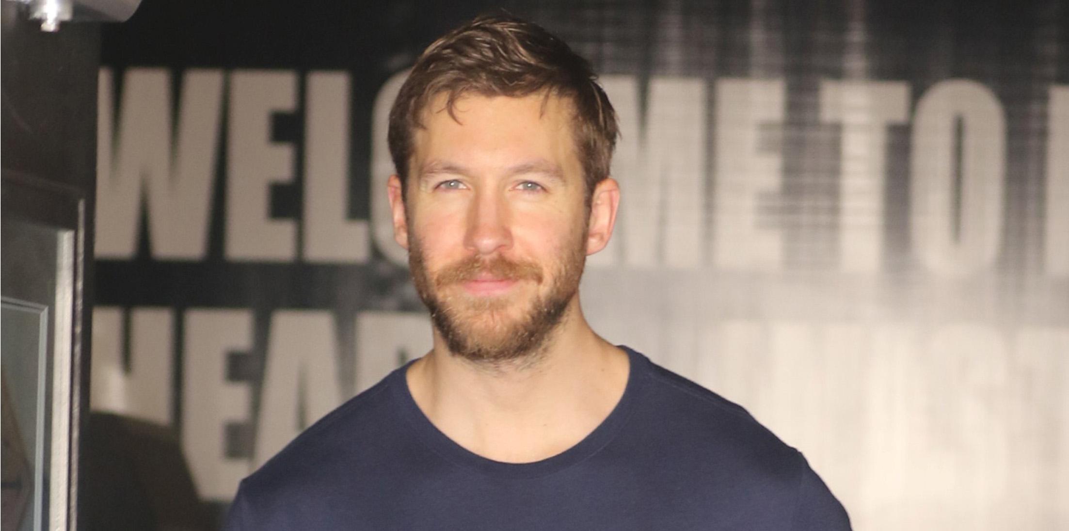 Calvin Harris shows off his growing beard after a workout session