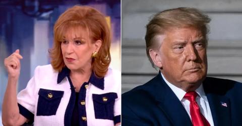 Composite photo of Joy Behar and Donald Trump