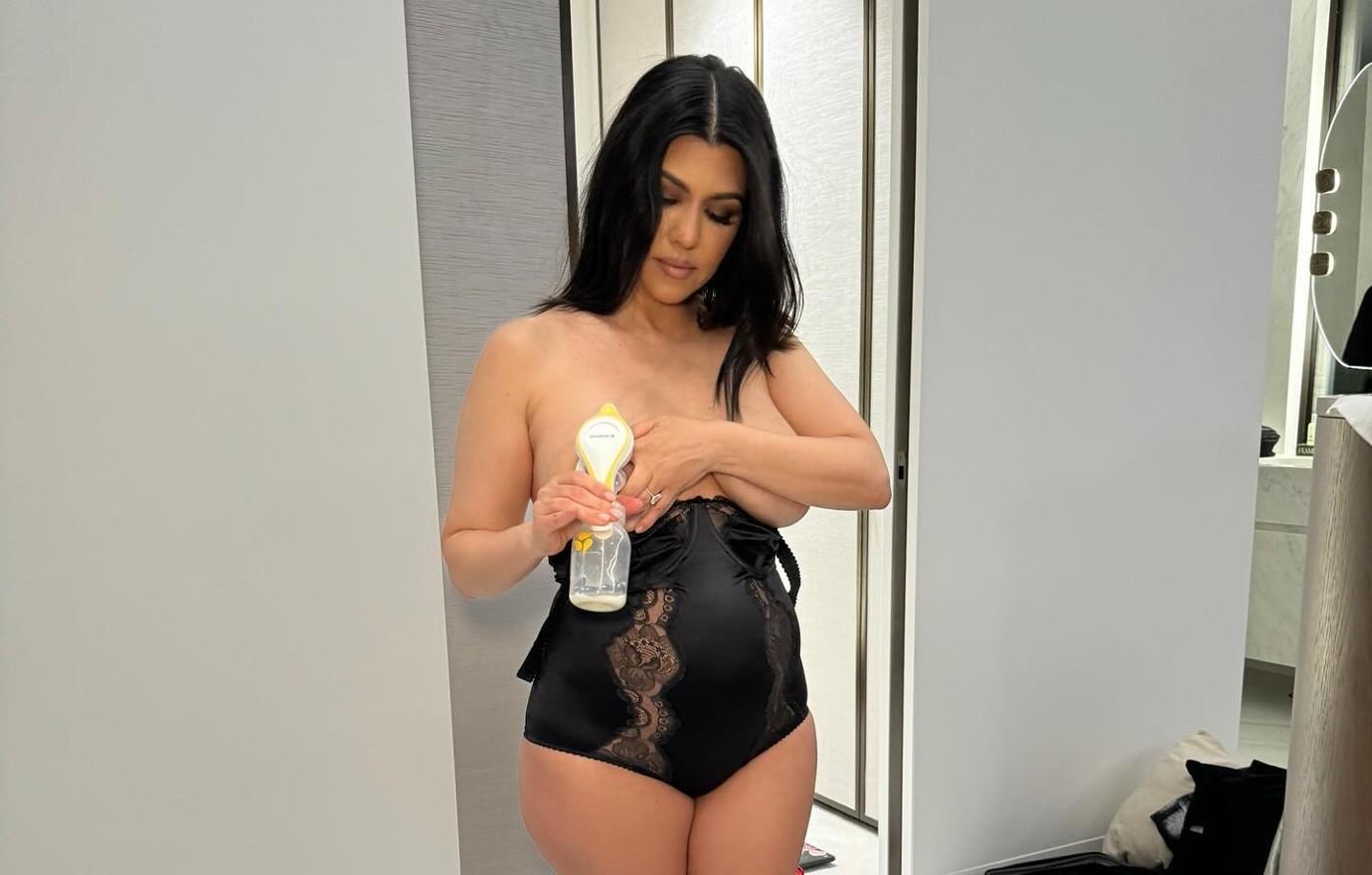 kourtney kardashian confuses fans strange photo dump