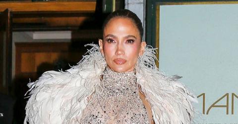 jlo stuns in lace dress and thong