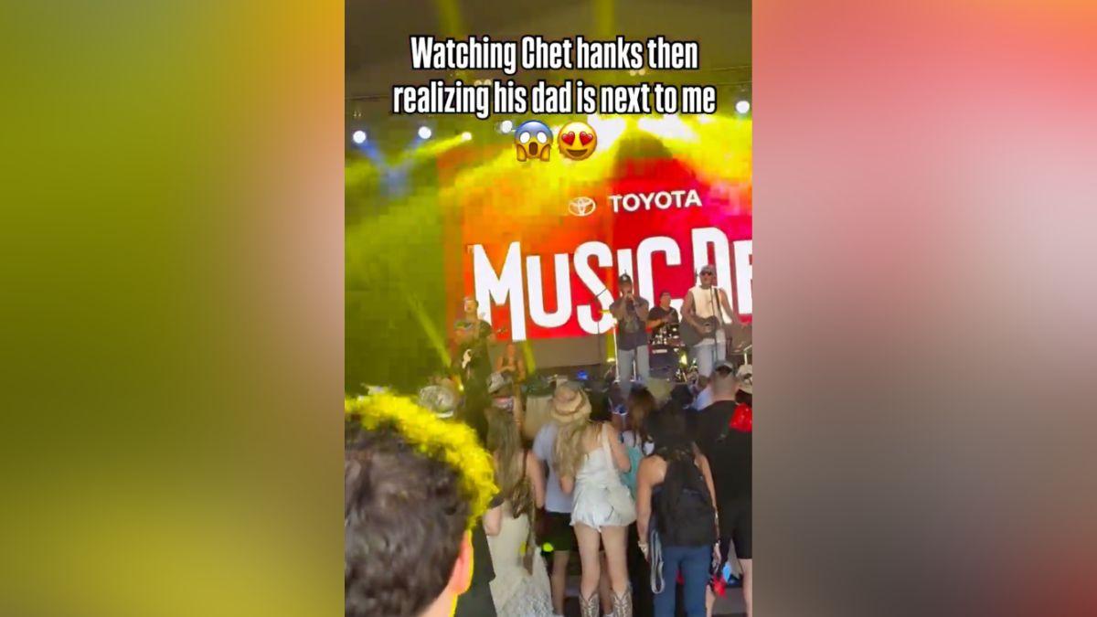 Image of Tom Hanks made an unexpected appearance at Stagecoach.