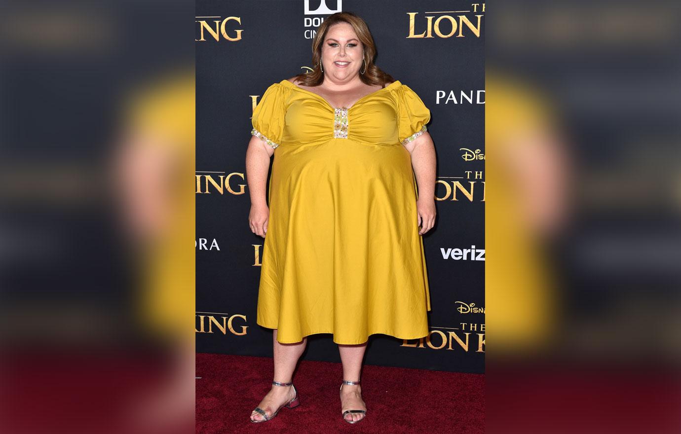 Chrissy Metz Wearing Yellow Dress To LIon King Premiere