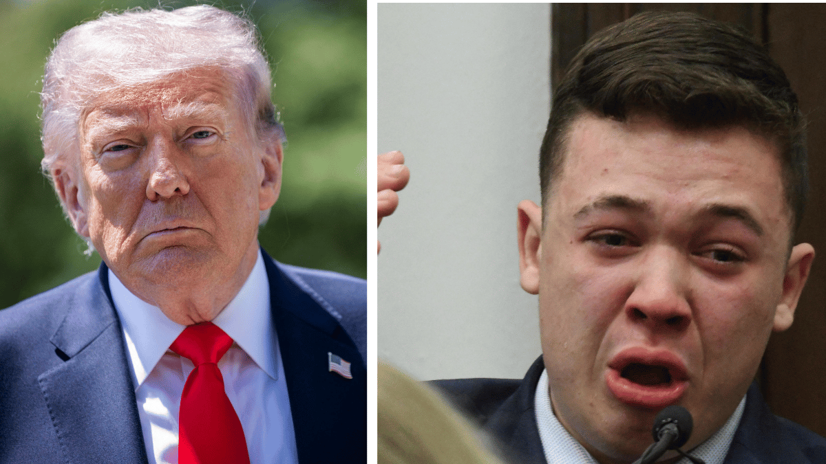 split of Donald Trump & Kyle Rittenhouse. 