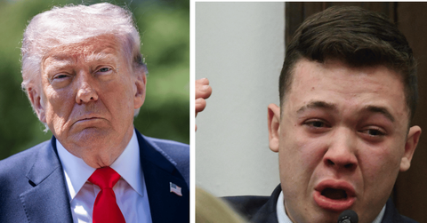 split of Donald Trump & Kyle Rittenhouse.