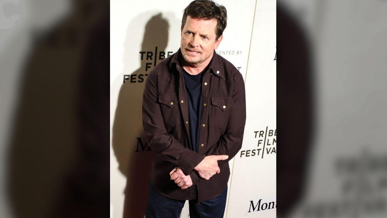 Photo of Michael J. Fox made sure to thank his wife and kids during the speech.