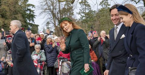 prince andrew sarah ferguson attend royal christmas walk