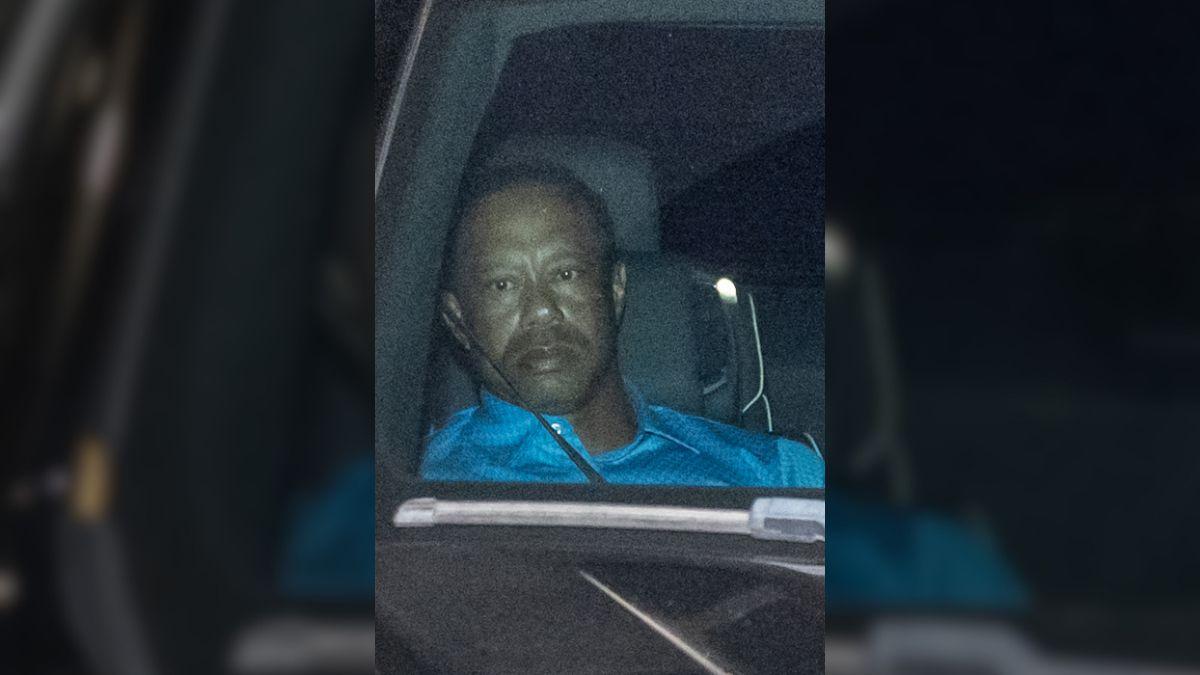 Photo of Tiger Woods claimed he was distracted while driving, which caused the rollover crash.