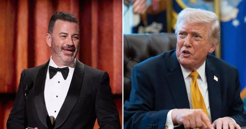 Composite photo of Jimmy Kimmel and Donald Trump.