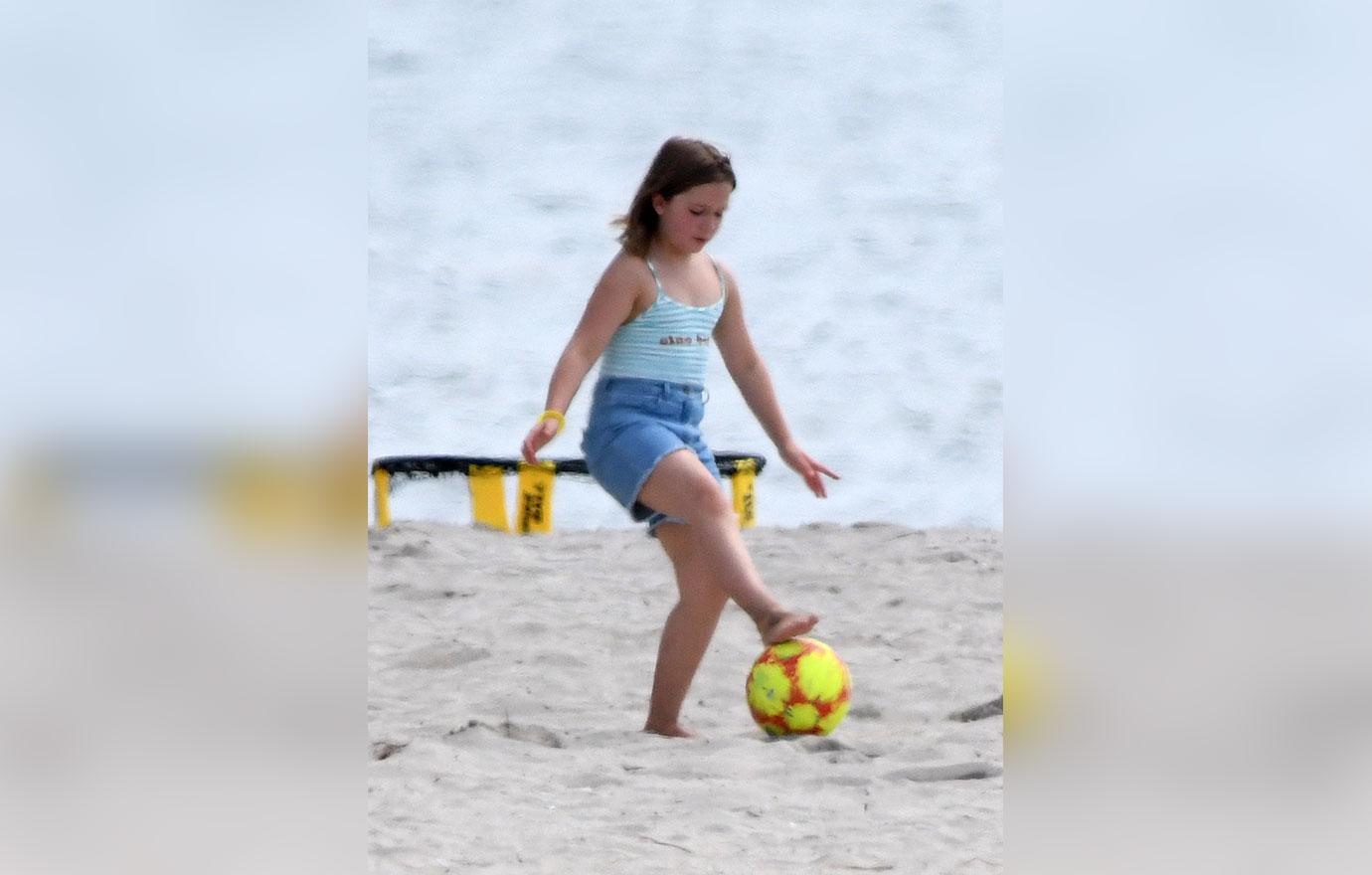 Victoria & David Beckham's Kids Seen Playing Game Of Soccer In Miami