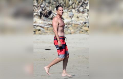 rob lowe and son at the beach on easter weekend