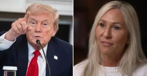 image split of trump and MTG