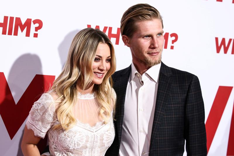 Kaley Cuoco cuddles up to Karl Cook at the Premiere of &#8216;Why Him?&#8221;