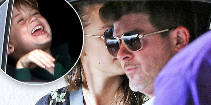 Robin thicke custody battle 40th birthday with son 10