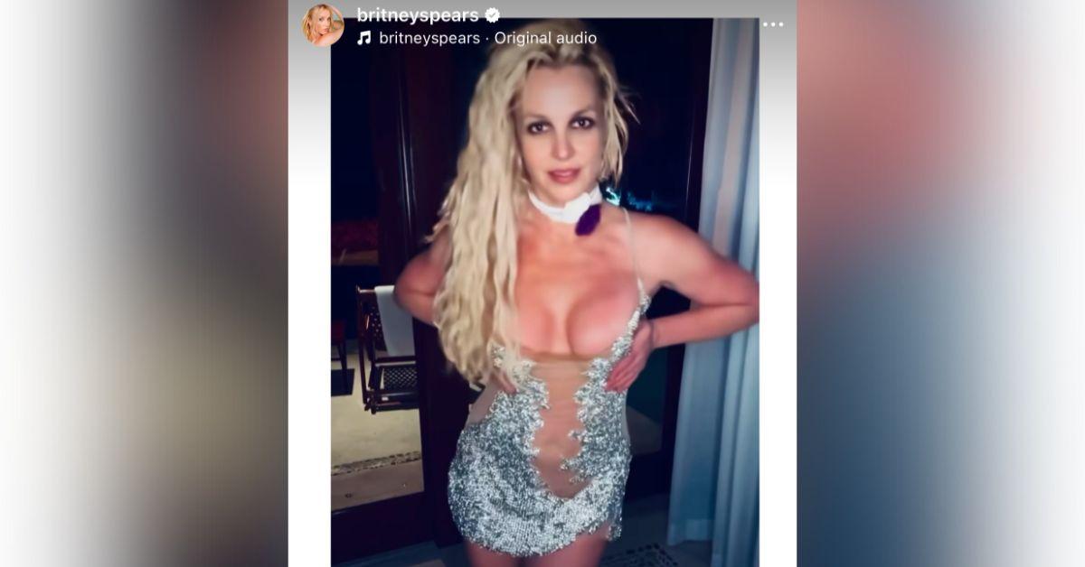 britney spears presses cleavage together provocative photos