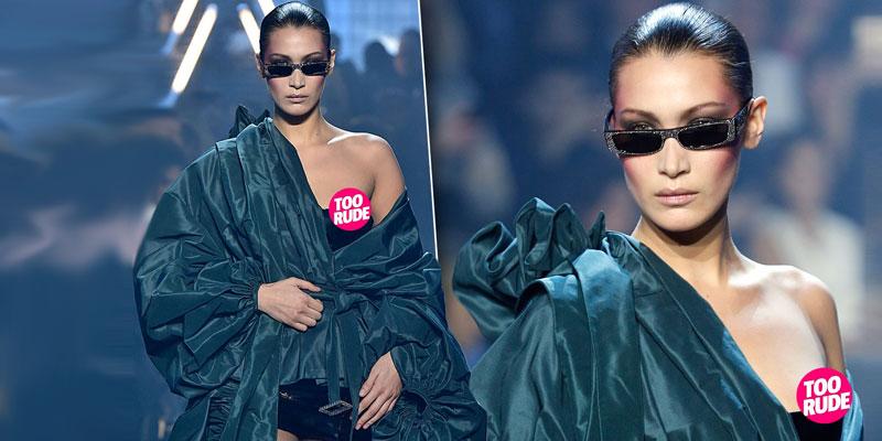 Bella Hadid Suffered Another Nip Slip, This Time at Paris Fashion