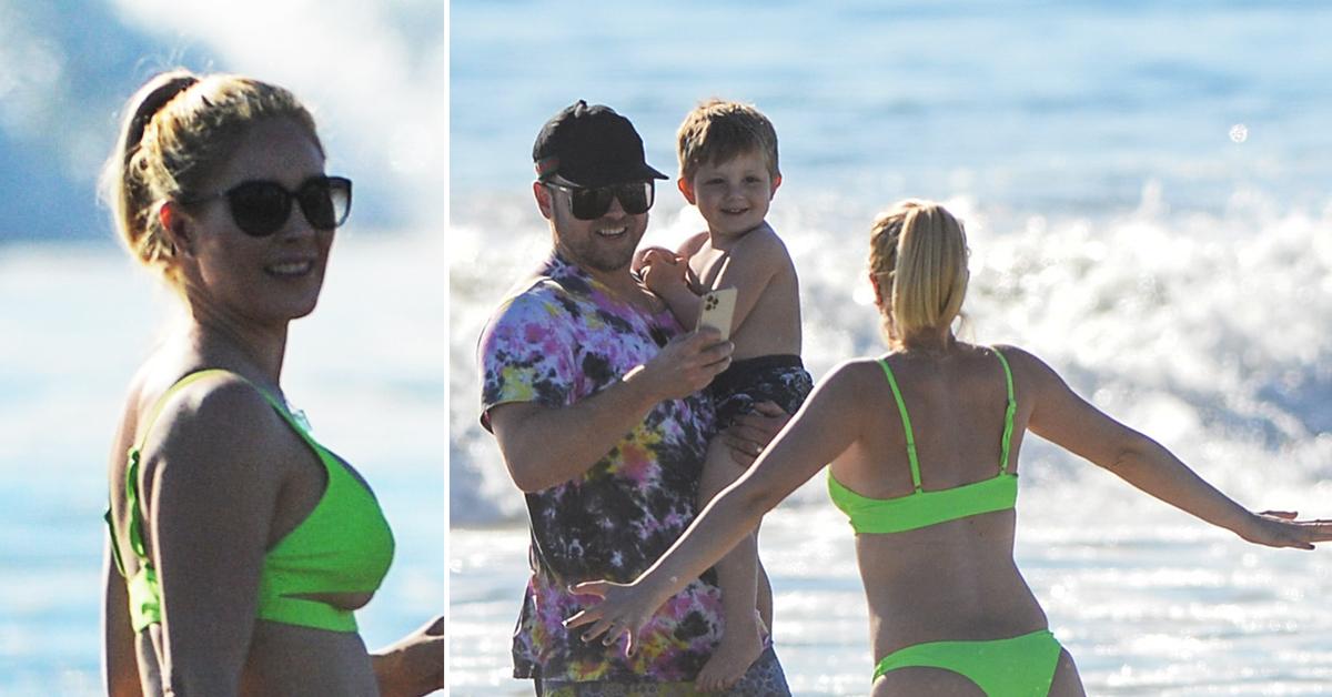 Heindi Montag, Spence Pratt son Gunner at the beach 