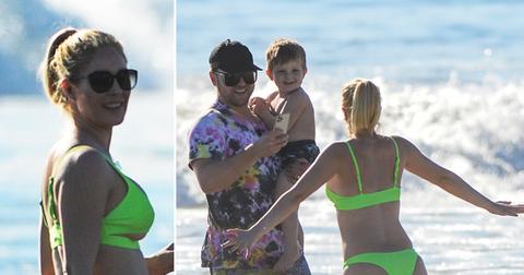 Heindi Montag, Spence Pratt son Gunner at the beach