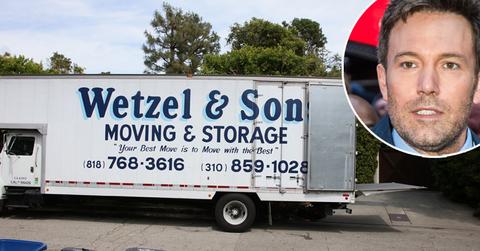 EXCLUSIVE: Moving trucks seen loading furniture at Ben Affleck and Jennifer Garner’s House, CA