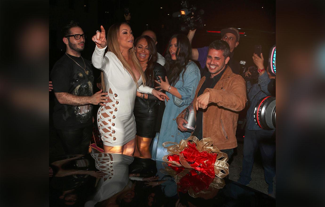 Mariah Carey Parties Again In Unforgiving Skintight Dress 