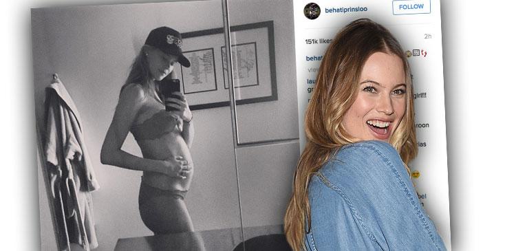 Behati prinsloo pregnant bikini selfie HERO