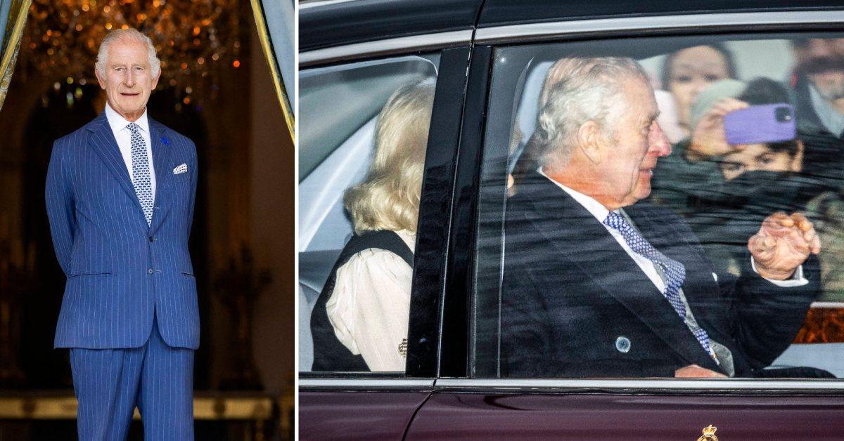 king charles smiles queen camilla first outing cancer diagnosis photos